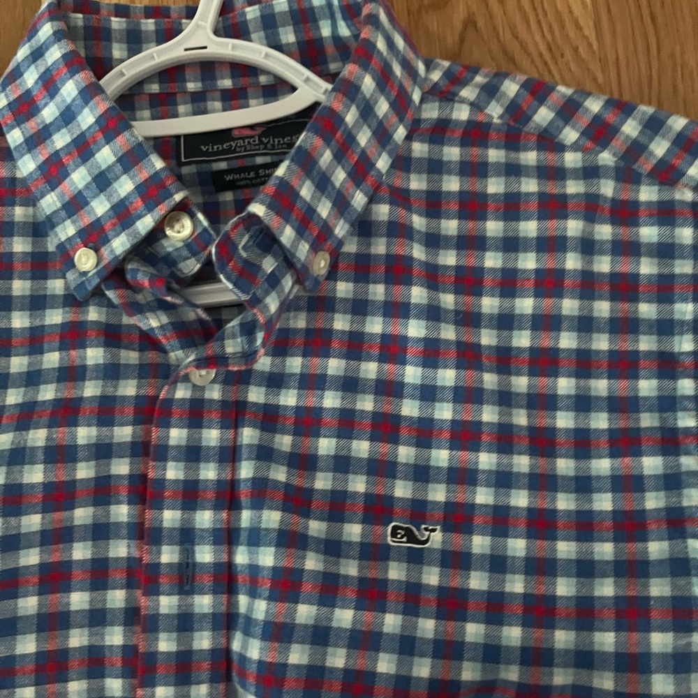 Vineyard Vines Whale Shirt Kids Boys XL (18)Long Sleeve Collared Cotton